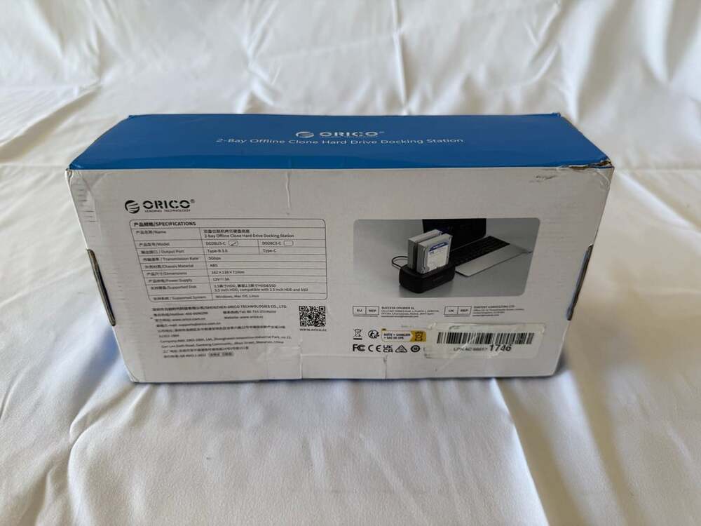 Orico 2-Bay Offline Clone Hard Drive Docking Station DD28U3-C